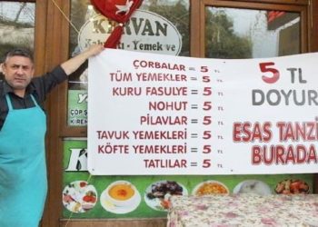 Burhaniyeli Lokantacı, Tüm Yemek Çeşitlerini 5 Liraya İndirdi