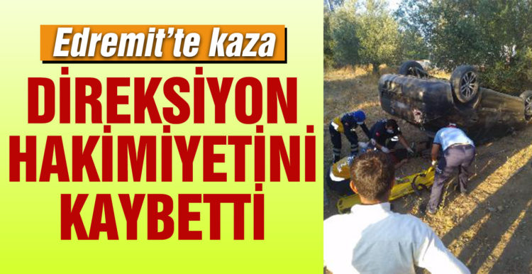 Ayvalık’ta kamyonet devrildi; 3 yaralı