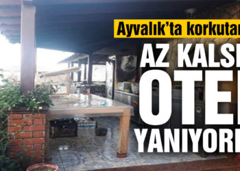 Fritözdeki elektrik kaçağı az daha oteli yakıyordu