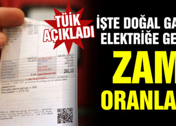 TÜİK doğalgaz ve elektriğe gelen zam oranlarını açıkladı
