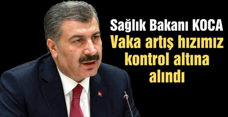 Sağlık Bakanı Koca: ‘Vaka artış hızımız kontrol altına alındı’