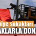 Burhaniye Bayraklarla donatıldı