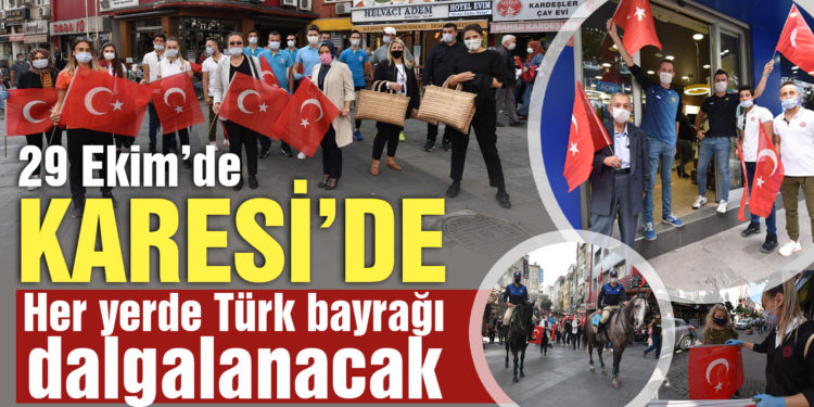Karesi Belediyesi vatandaşlara Türk Bayrağı hediye etti