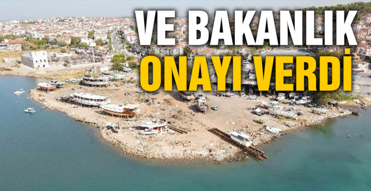Çekek ve marina yerine bakanlık onayı
