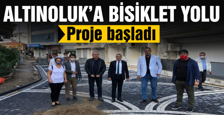 Altınoluk’a meydan ve bisiklet yolu projesi başladı