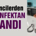 Öğrenciler dezenfektan standı yapmaya başladılar