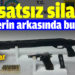 Ruhsatsız silahlar minderin arkasında bulundu