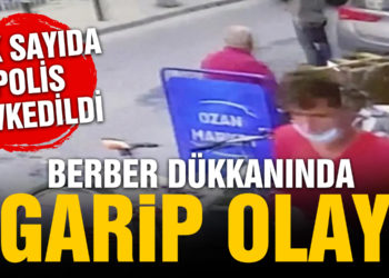 Berber dükkanında garip olay! Çok sayıda polis sevk edildi