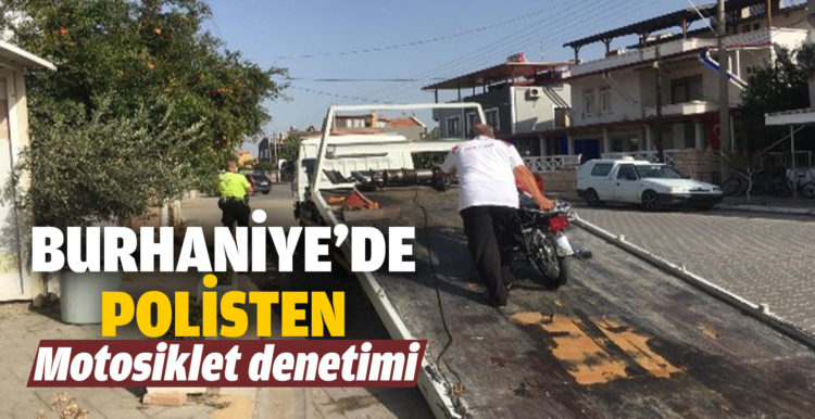Burhaniye’de polisten motosiklet denetimi