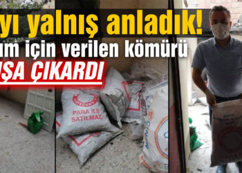 Yardım için verilen odun-kömürü, sosyal medyadan satışa çıkardı