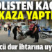 Polisten kaçan motosiklet sürücüsü kaza yaptı