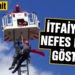 İtfaiye kurtarma ekibinin ip gösterisi nefesleri kesti