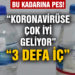 Bu da CO-19 İlacı!