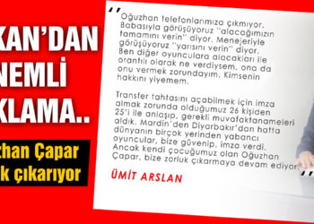 Ümit Arslan’dan önemli açıklama..