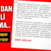 Ümit Arslan’dan önemli açıklama..