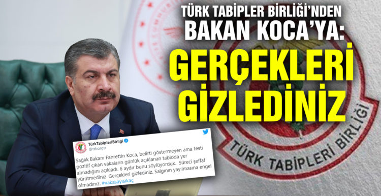 TTB’den Sağlık Bakanı Fahrettin Koca’ya tepki