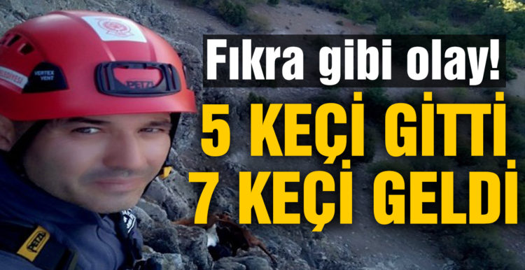 Balıkesir’de itfaiyenin Nasreddin Hoca misali keçi kurtarma operasyonu