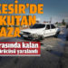 2 aracın arasında kalan motosiklet sürücüsü yaralandı