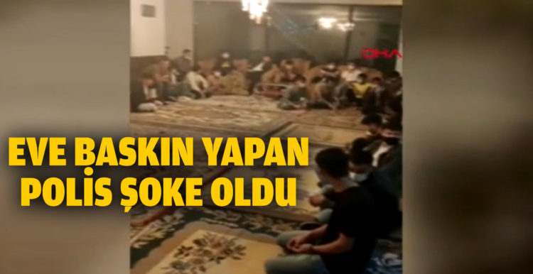Kocaeli’de polisin operasyon düzenlediği evin salonundan 42 düzensiz göçmen çıktı