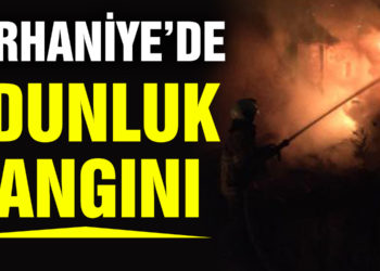 Burhaniye’de odunluk yangını