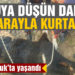 Kuyuya düşen dana makara sistemiyle kurtarıldı