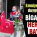 Bigadiç’te polis bayrak dağıttı