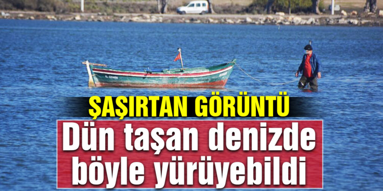 Sığacık’ta deprem sonrası taşan deniz, bugün çekildi