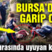 Bursa’da otların arasında uyuyan sarhoşun üzerine toprak attı
