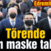Siyah maskeli 10 Kasım anma töreni