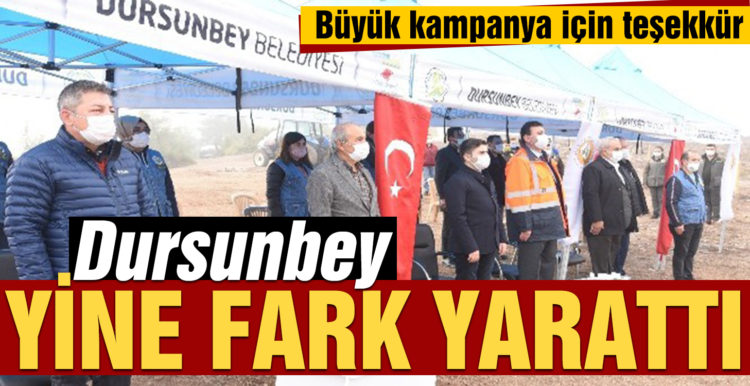 Dursunbey’de Yüzlerce Fidan Toprakla Buluştu
