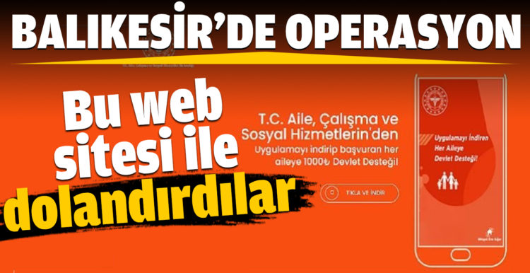 Balıkesir’de jandarma internet üzerinden vatandaşları dolandıran siteyi kapattırdı