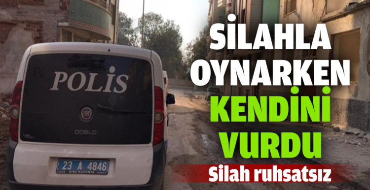 Silahla oynarken kendini vurdu