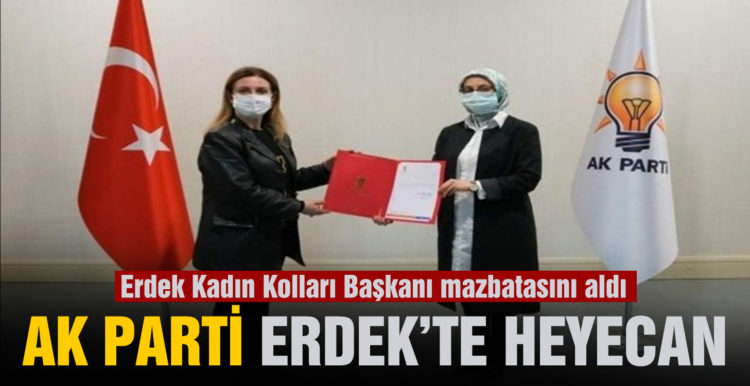 Erdek Kadın Kolları Başkanı Koşan, mazbatasını aldı