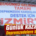 Günlük kazancını depremzedelere bağışladı