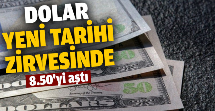 Dolar yeni tarihi zirvesinde! 8.50’yi aştı