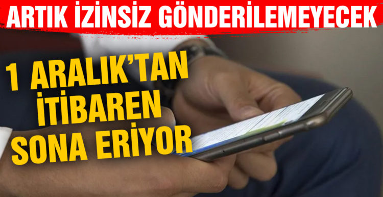 Artık izinsiz gönderilemeyecek!