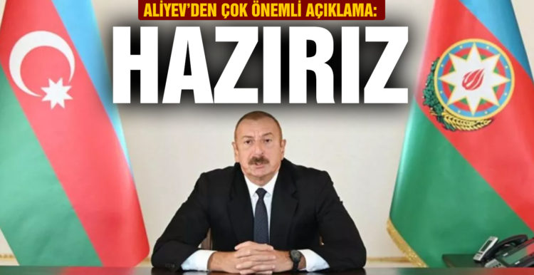 Aliyev: Dağlık Karabağ’daki savaşı durdurmaya hazırız