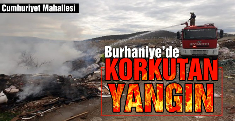 Burhaniye’de çöplük yangını