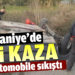 Burhaniye’de otomobilde sıkışan sürücüyü itfaiye kurtardı