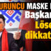 Başkan Avcı Lösemiye dikkat için turuncu maske dağıttı