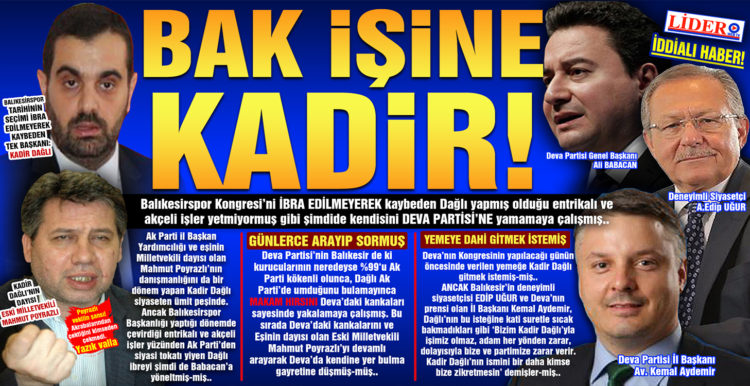Bak işine Kadir DAĞLI