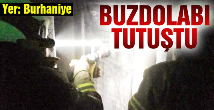 Burhaniye’de tutuşan buzdolabı az kalsın evi yakıyordu