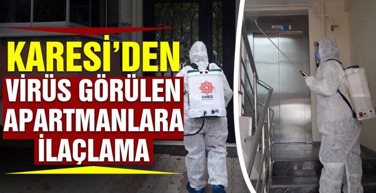 Karesi’den ortak alanlara ilaçlama