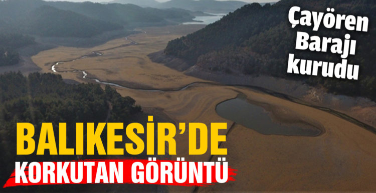 Sındırgı Çaygören barajı kuraklıkla mücadele ediyor
