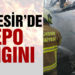 Balıkesir’de depo yangını