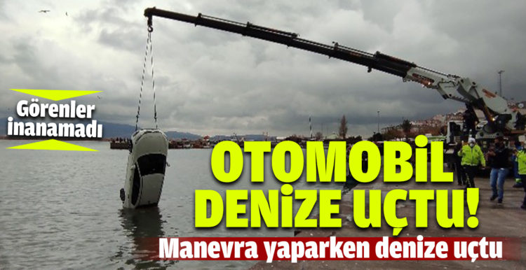 Manevra yaparken denize uçtu