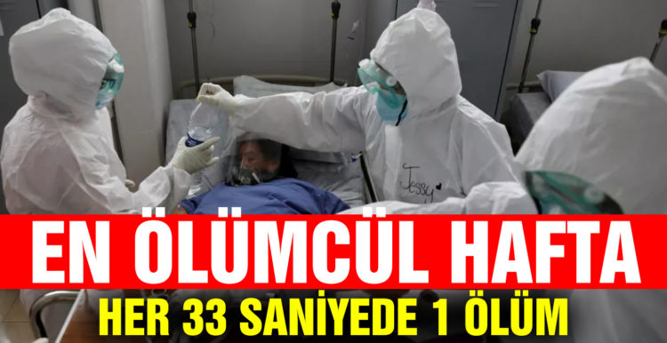 En ölümcül hafta: Her 33 saniyede bir kişi koronadan öldü