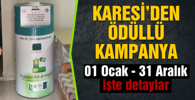 Karesi atık pil toplayanları ödüllendiriyor
