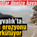 Ayvalık’ta kıyı erozyonu ürkütüyor