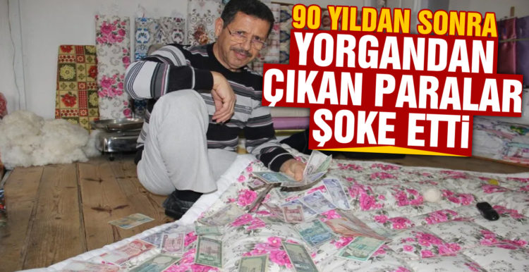 90 yıl sonra yorganın içinden çıkan paralar şaşırttı